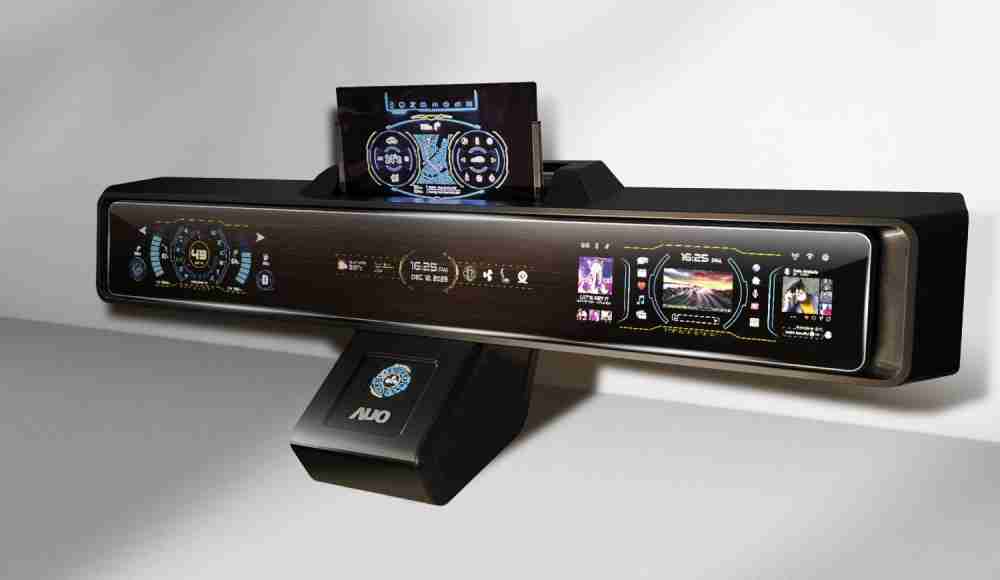 尊时凯龙Micro LED沉浸式车舱显示方案结合 可卷式、、可伸缩的Micro LED应用并可呈现不同的质感纹路，，展现人性化设计